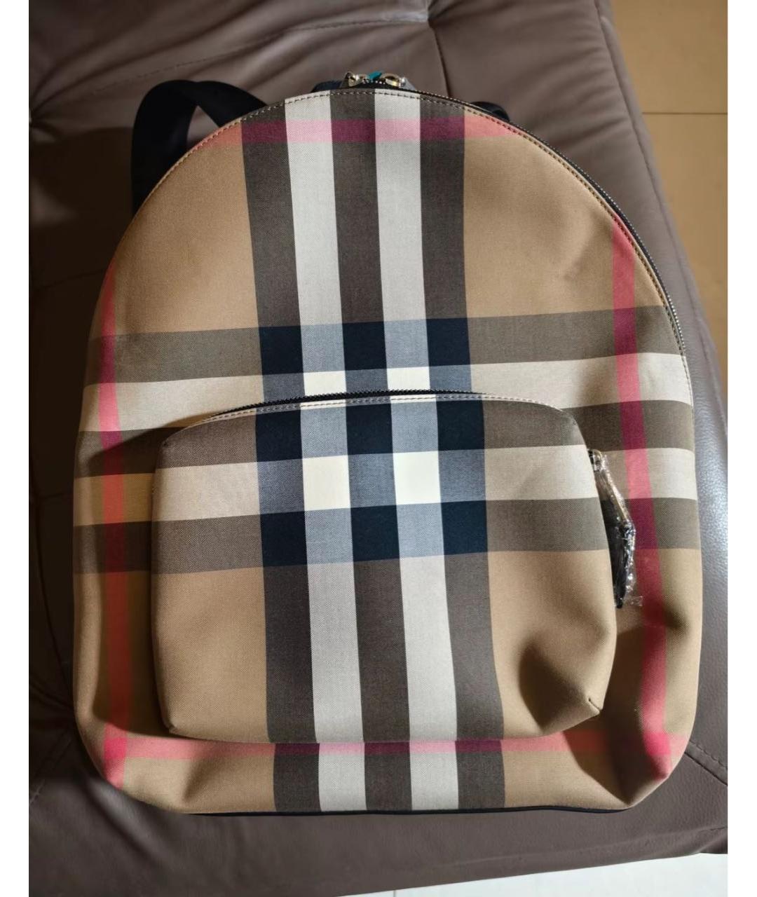 BURBERRY Коричневый тканевый рюкзак, фото 7