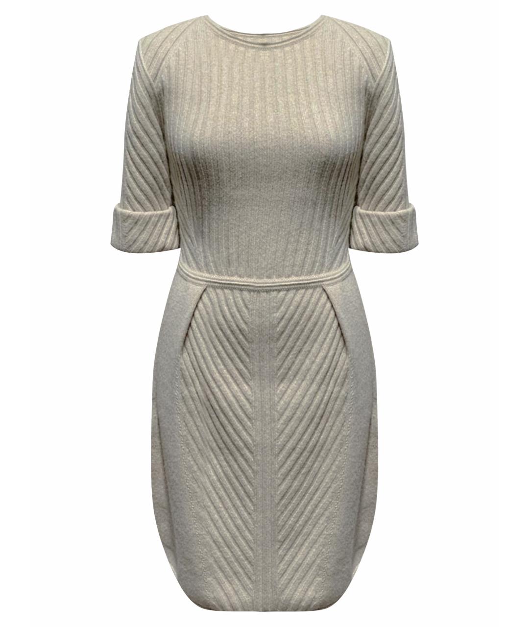 FENDI Бежевое кашемировое повседневное платье, фото 1