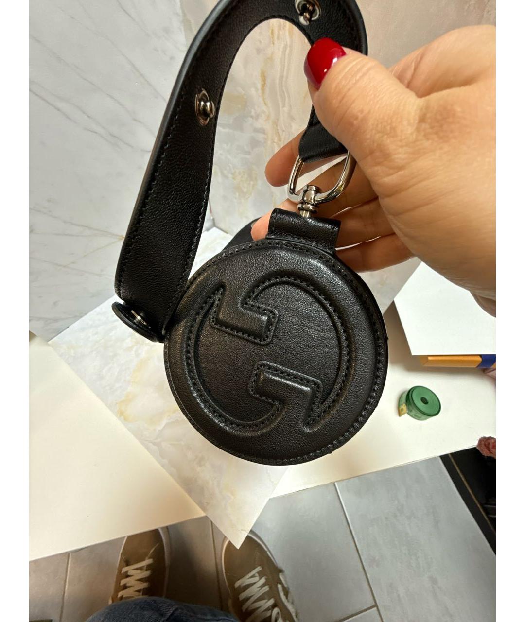 GUCCI Черная кожаная сумка с короткими ручками, фото 6