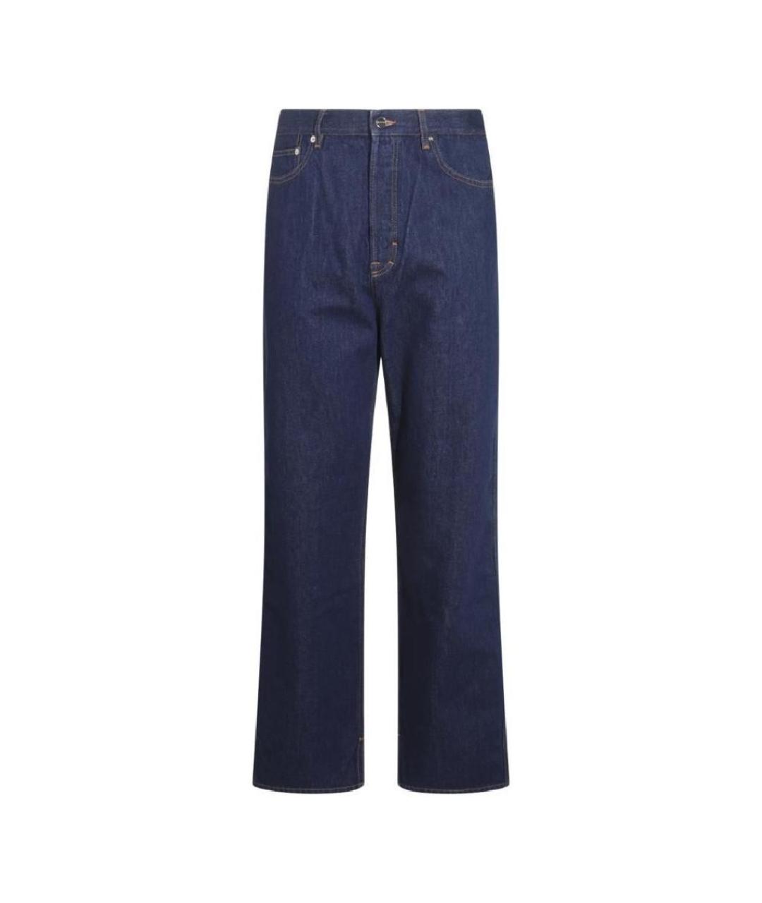 GUCCI Синие хлопковые прямые джинсы, фото 1