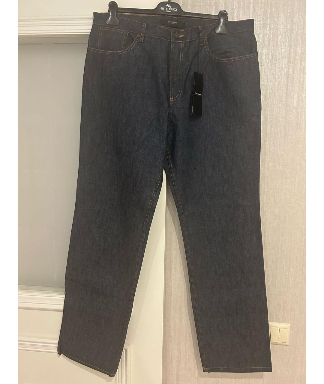 GIVENCHY Темно-синие хлопковые прямые джинсы, фото 7