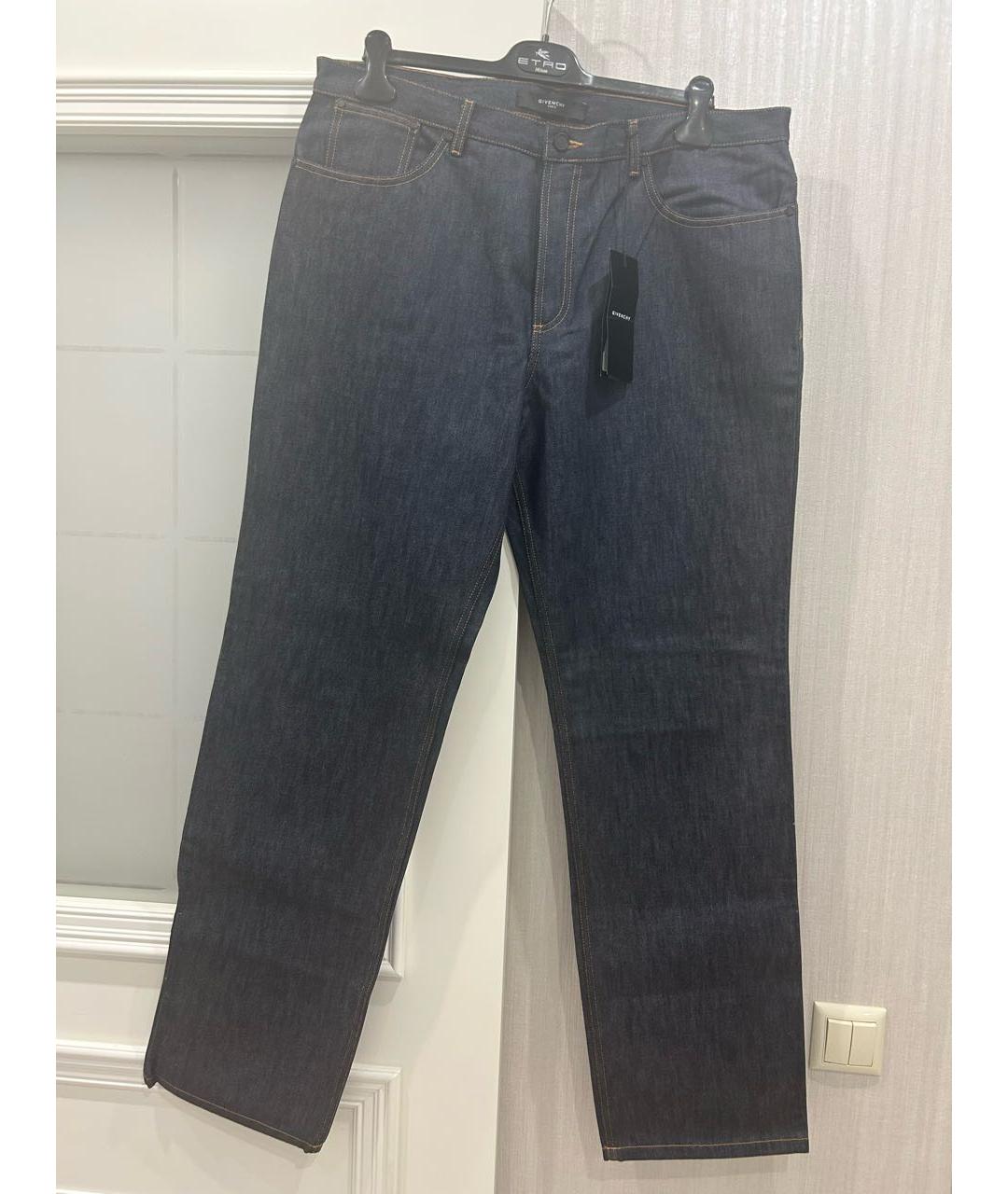 GIVENCHY Темно-синие хлопковые прямые джинсы, фото 5