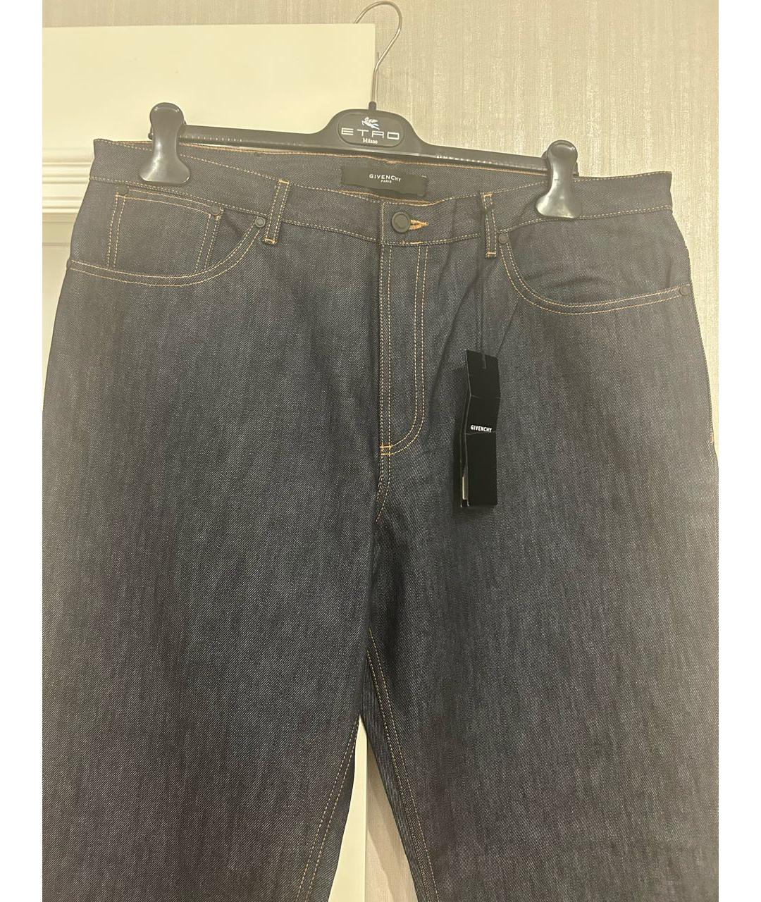 GIVENCHY Темно-синие хлопковые прямые джинсы, фото 3