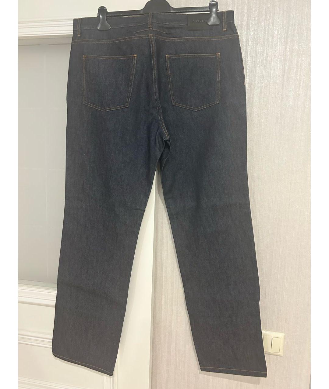 GIVENCHY Темно-синие хлопковые прямые джинсы, фото 2