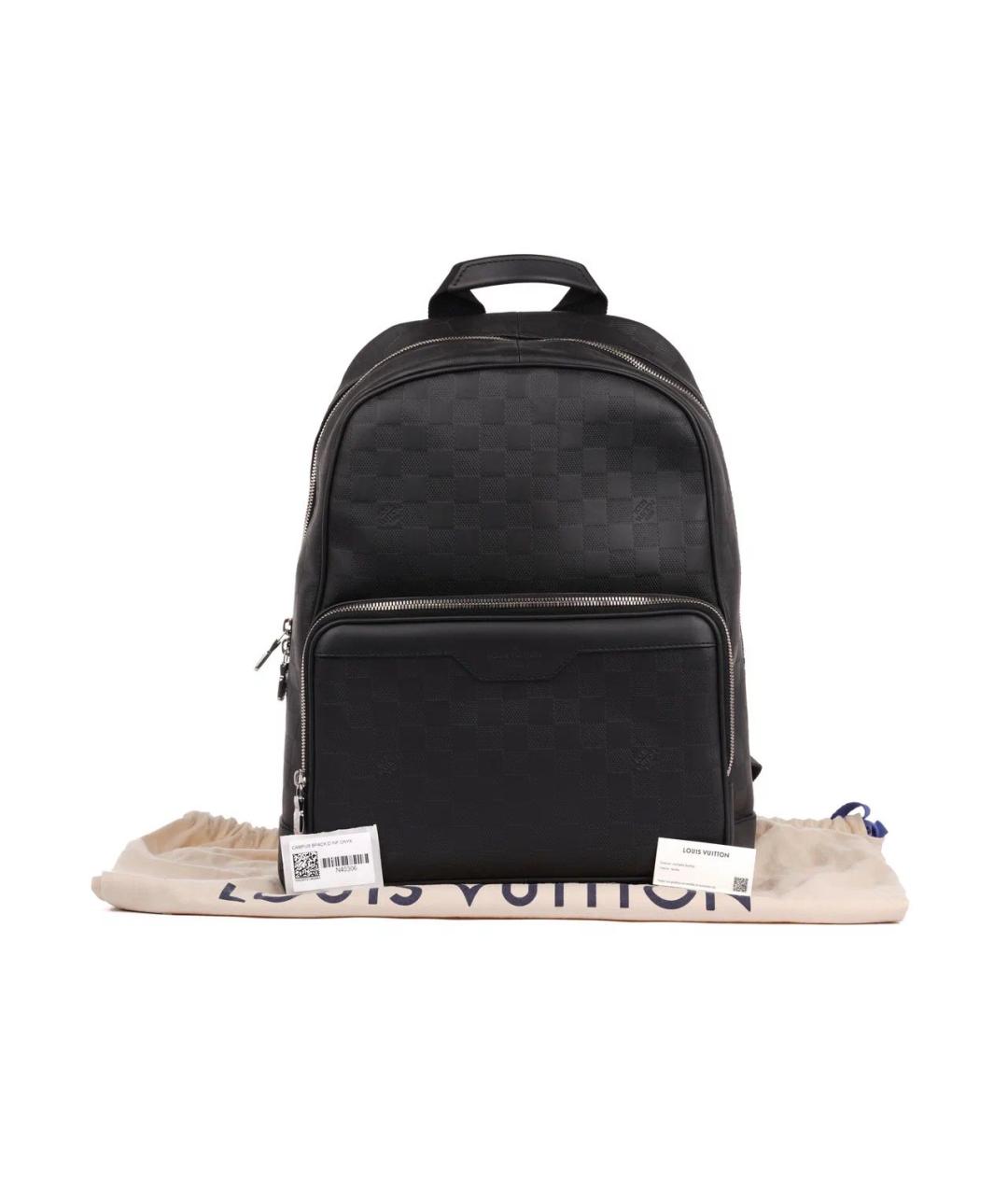 LOUIS VUITTON Черный кожаный рюкзак, фото 2