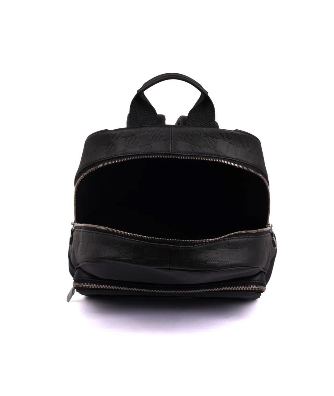LOUIS VUITTON Черный кожаный рюкзак, фото 7