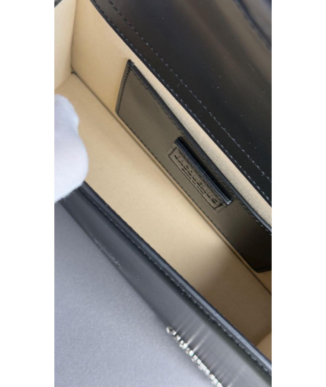 JACQUEMUS Черная кожаная сумка с короткими ручками, фото 4