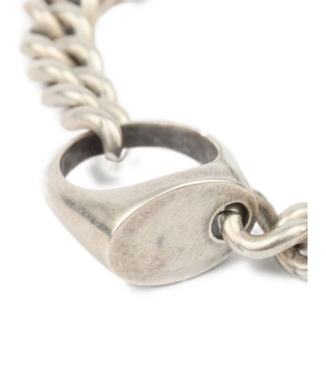 MM6 MAISON MARGIELA Серебрянный металлический браслет, фото 3