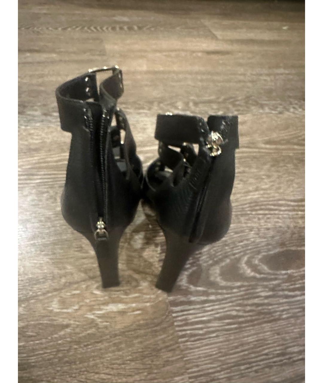 GUCCI Черные кожаные босоножки, фото 3