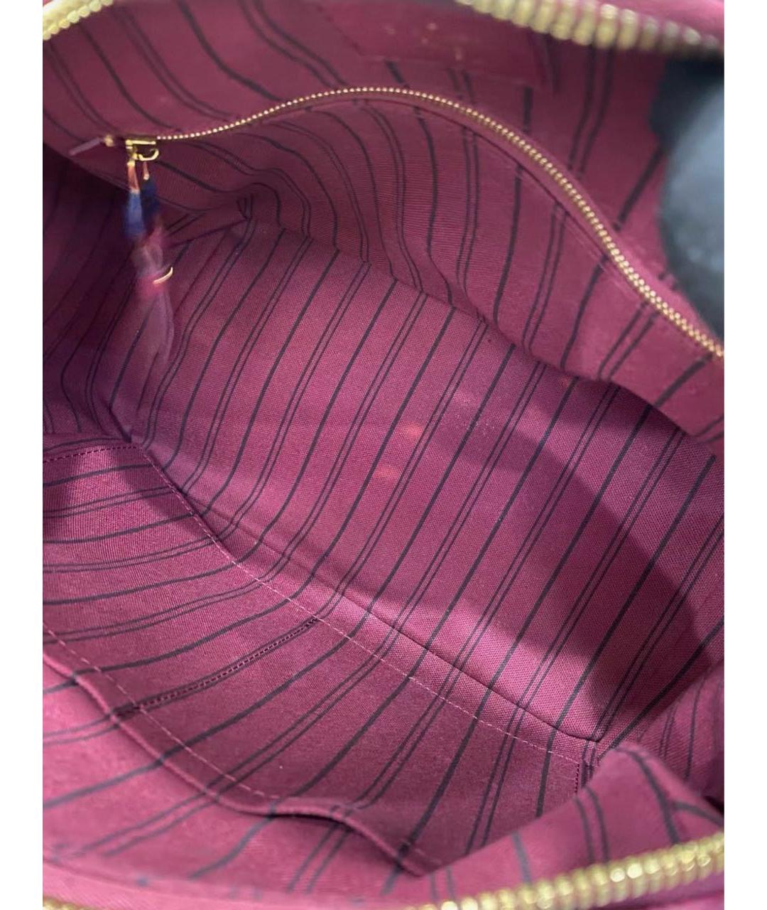 LOUIS VUITTON Бордовая кожаная сумка с короткими ручками, фото 4