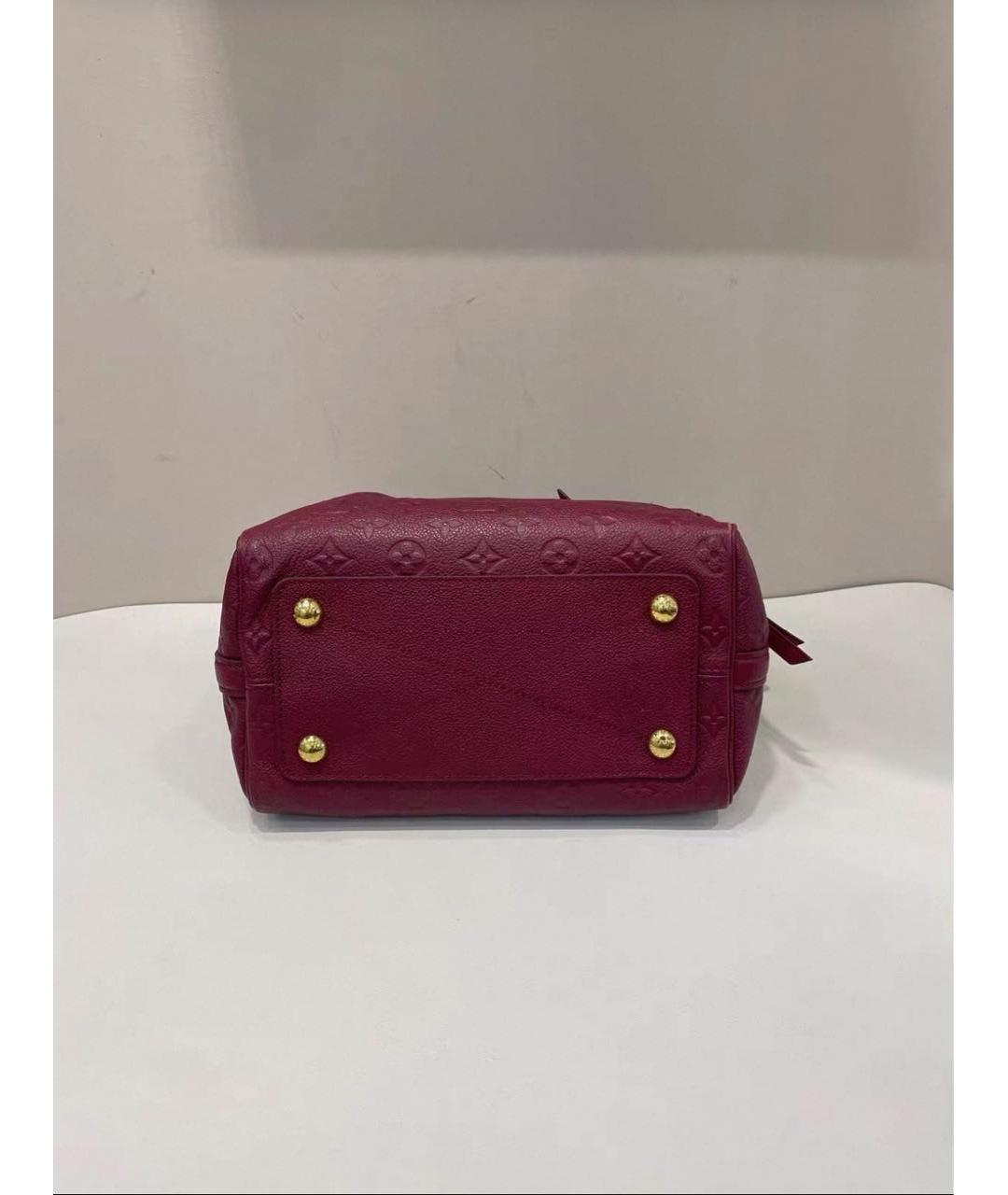 LOUIS VUITTON Бордовая кожаная сумка с короткими ручками, фото 7