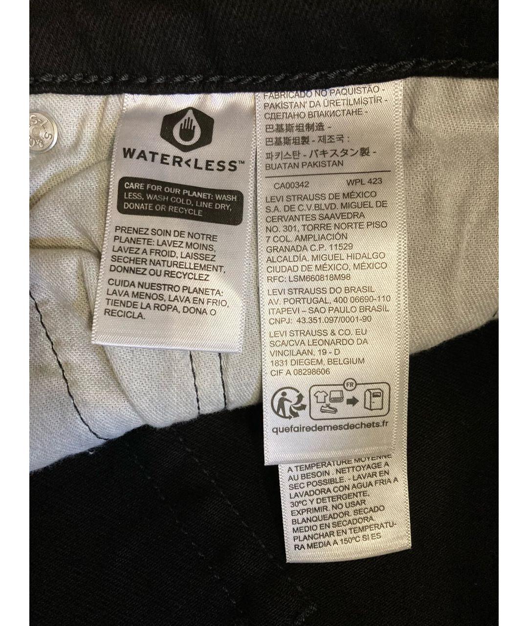 LEVI'S Черные хлопковые джинсы, фото 3