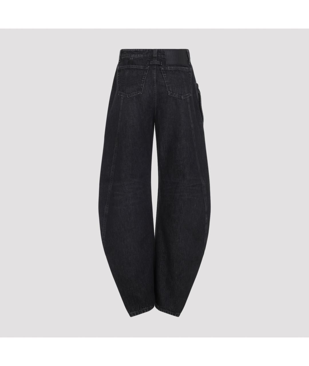 JEAN PAUL GAULTIER Черные хлопковые прямые джинсы, фото 2