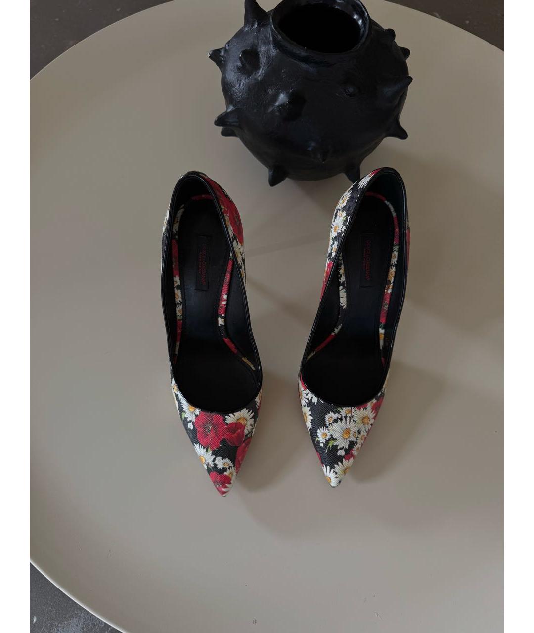 DOLCE&GABBANA Красные кожаные туфли, фото 4