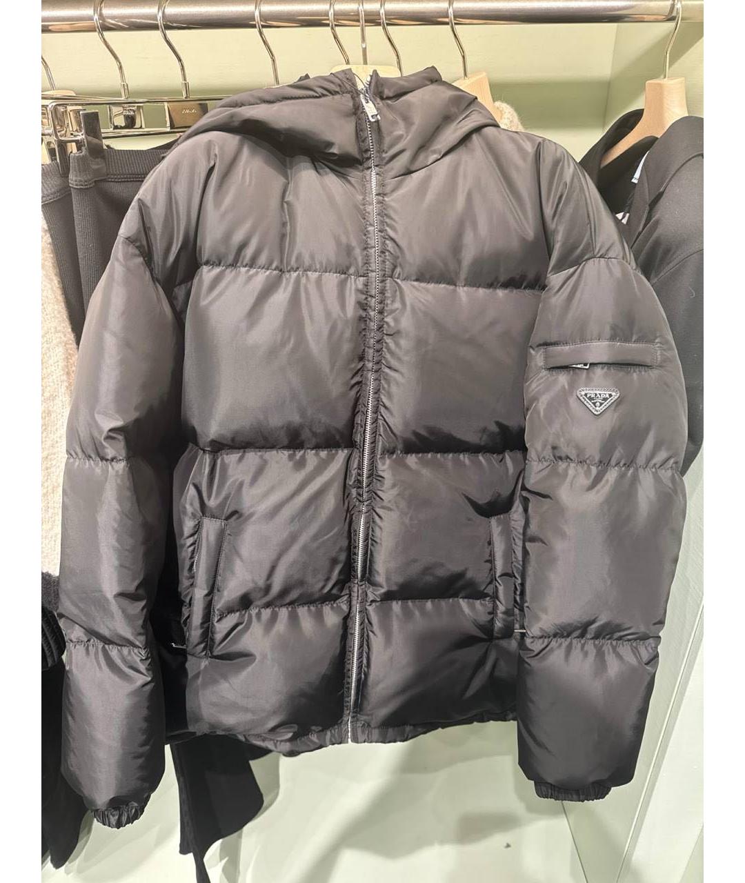 PRADA Черный полиамидовый пуховик, фото 4