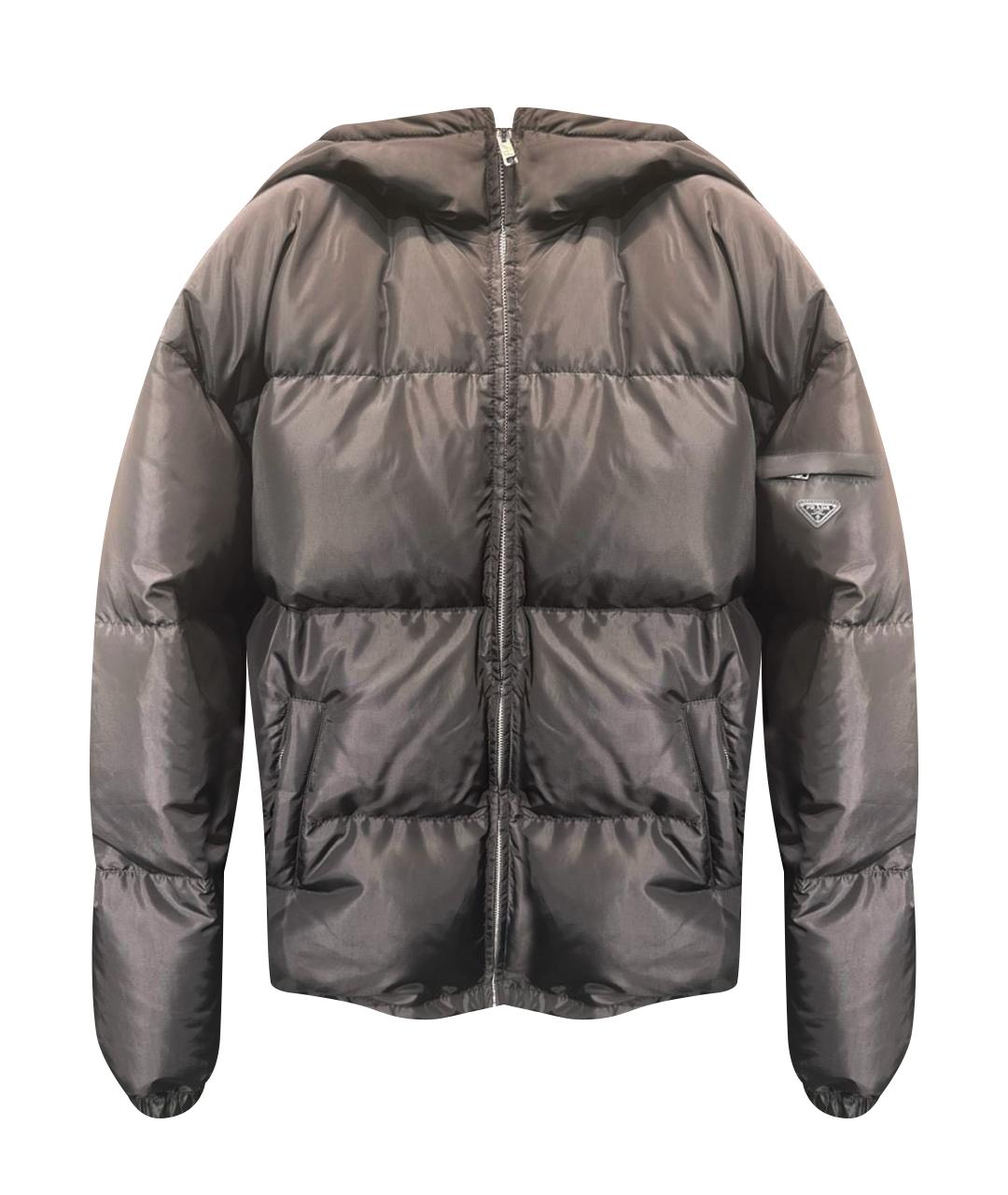 PRADA Черный полиамидовый пуховик, фото 1