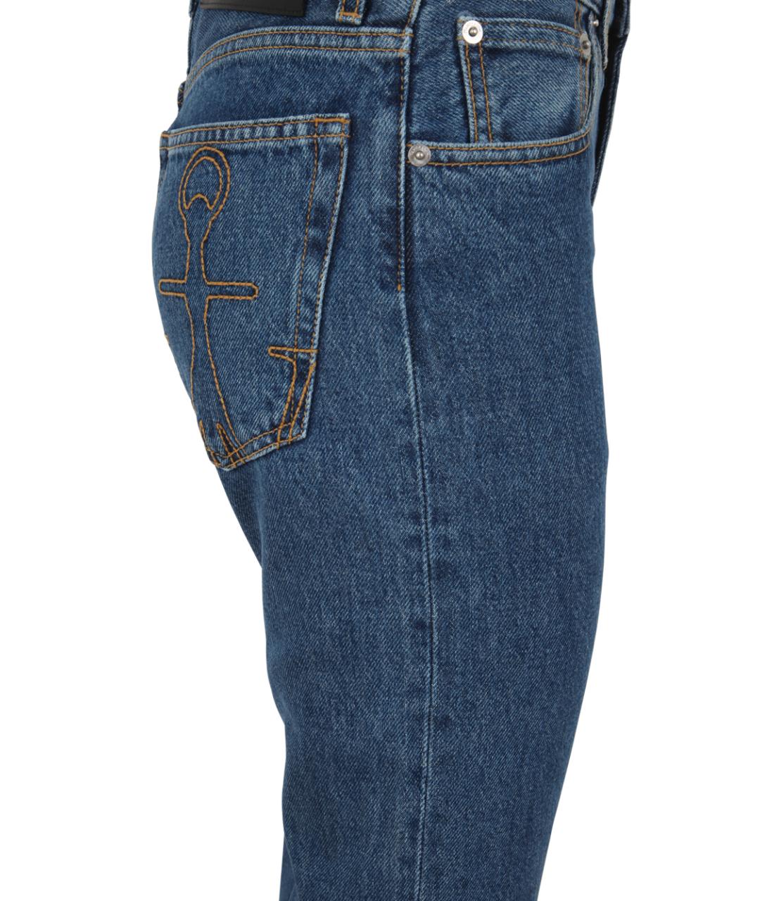 J.W.ANDERSON Синие хлопковые прямые джинсы, фото 3