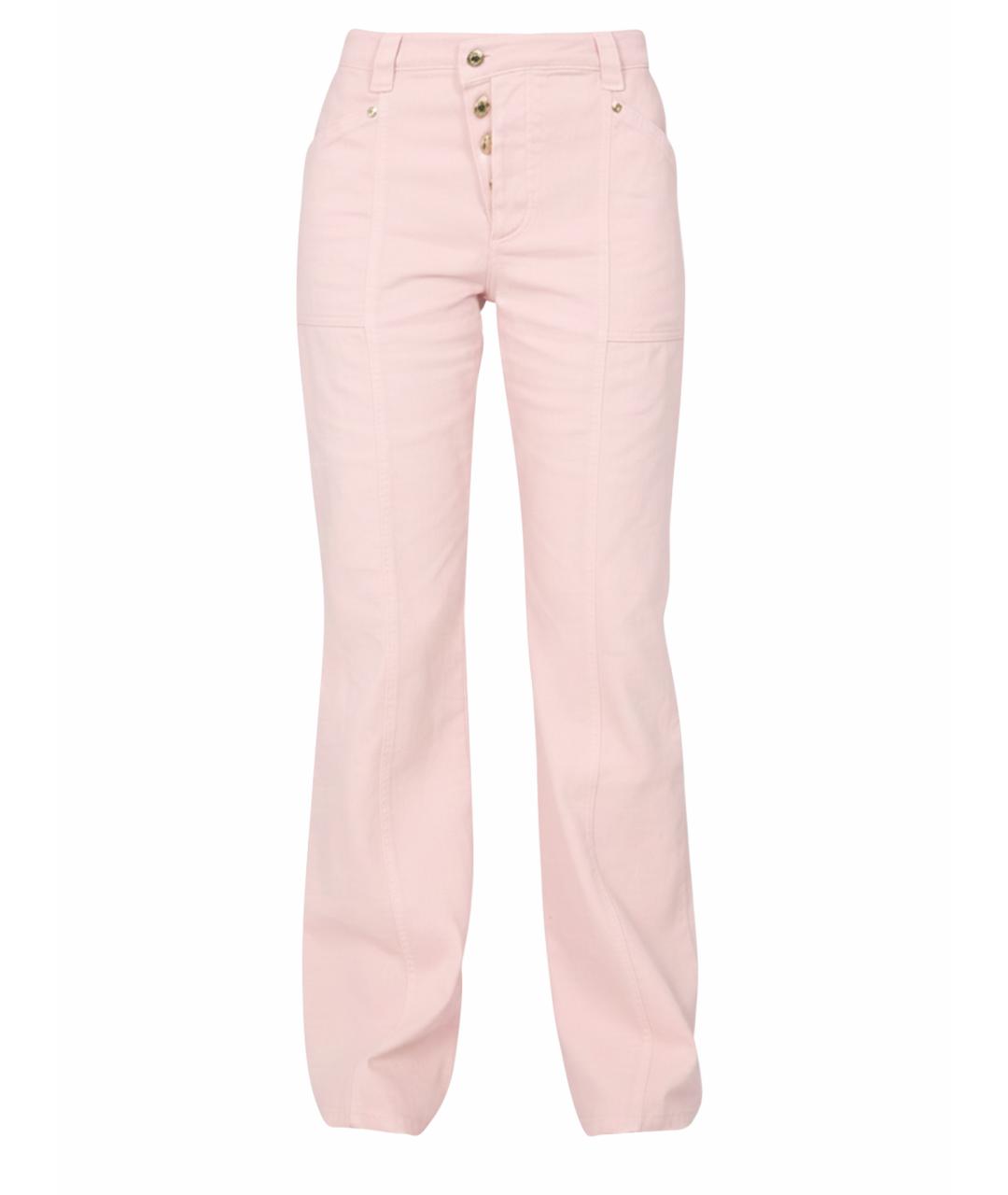 TOM FORD Розовые хлопковые прямые брюки, фото 1