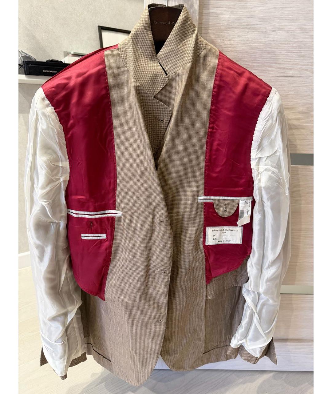 BRUNELLO CUCINELLI Бежевый пиджак, фото 3