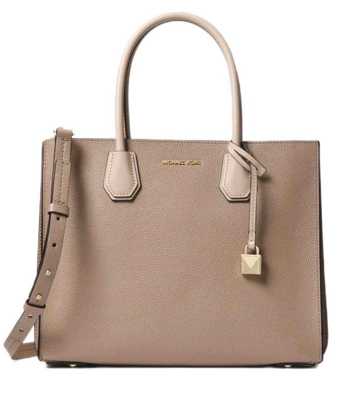 MICHAEL KORS Бежевая сумка тоут из искусственной кожи, фото 1