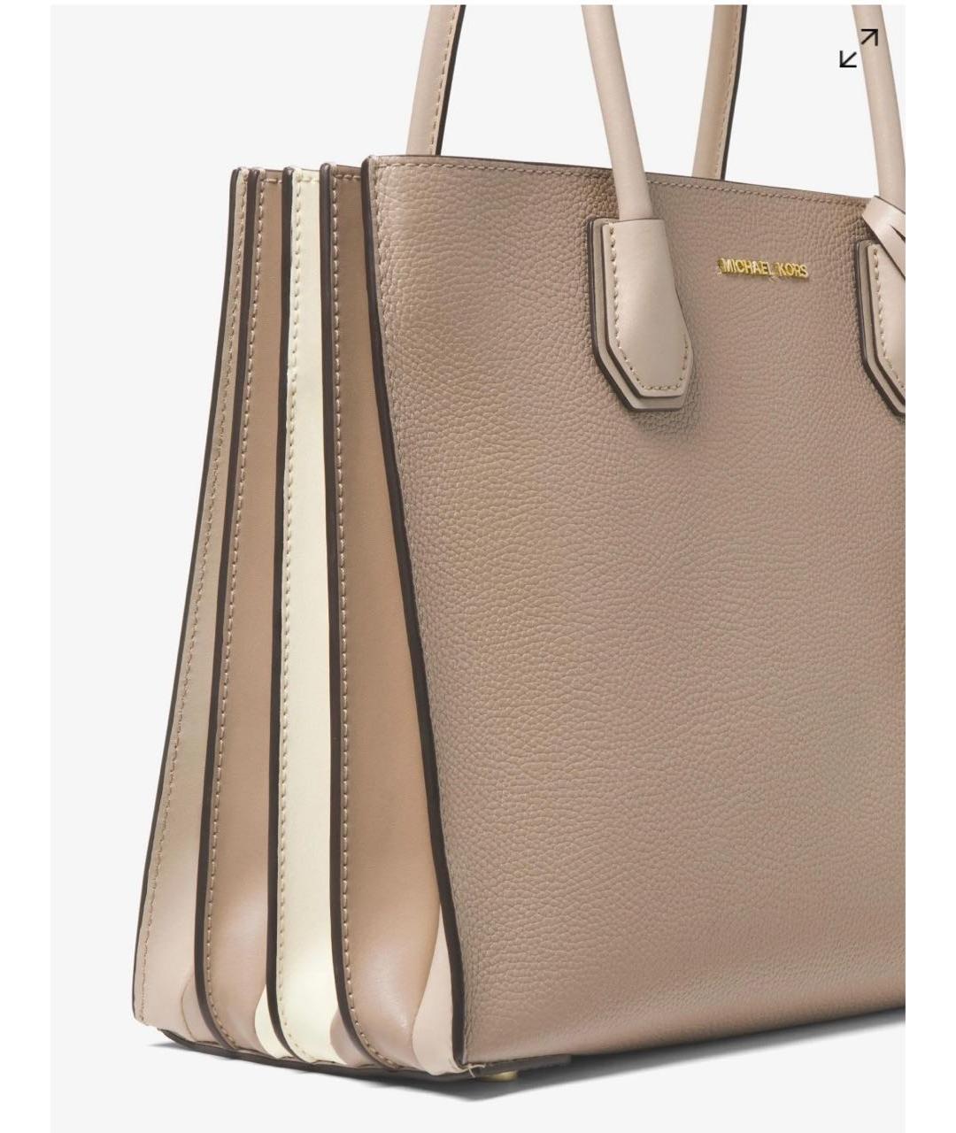 MICHAEL KORS Бежевая сумка тоут из искусственной кожи, фото 2