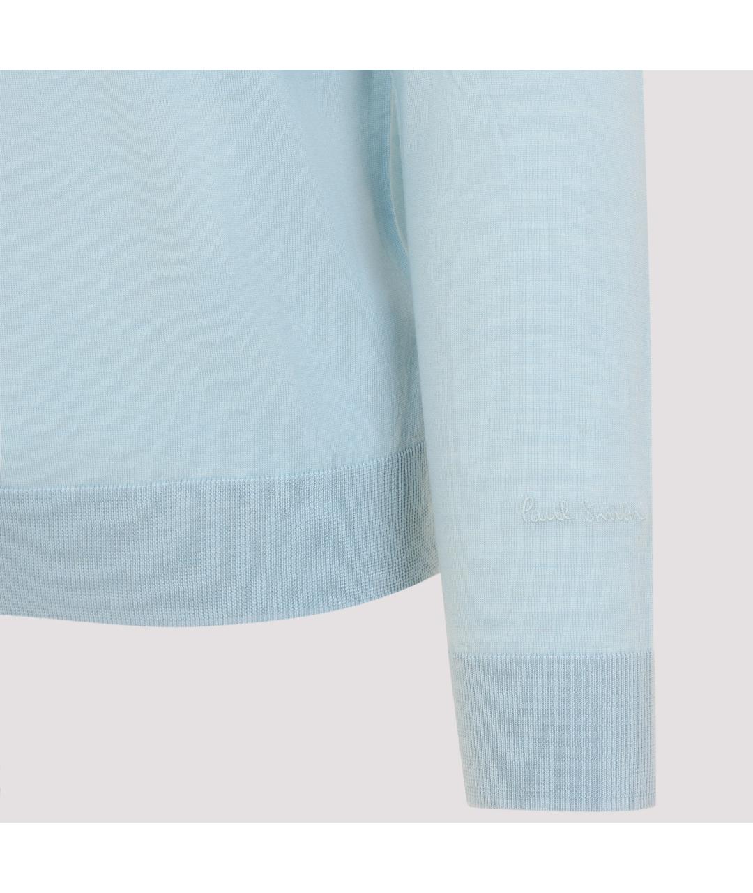 PAUL SMITH Синее поло с длинным рукавом, фото 3