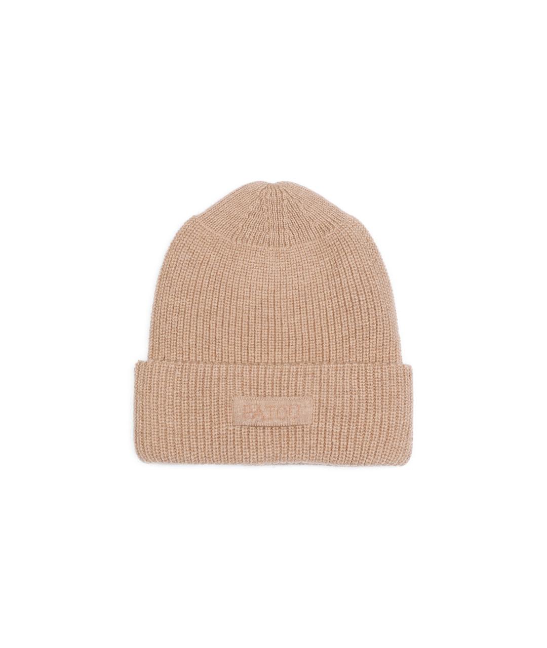 PATOU Бежевая шерстяная шапка, фото 1