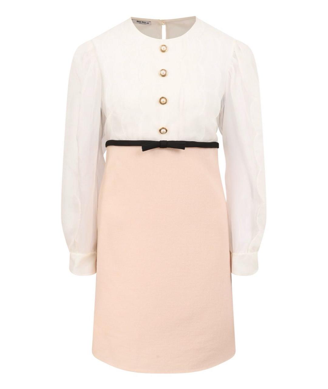 MIU MIU Коралловое шелковое коктейльное платье, фото 1