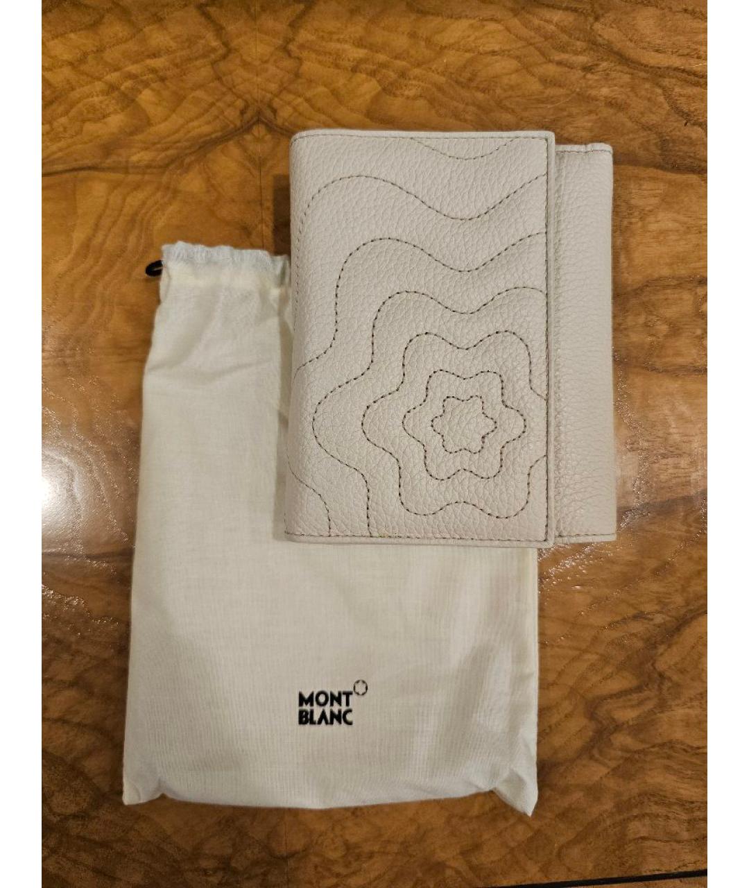 MONTBLANC Бежевый кожаный кошелек, фото 2