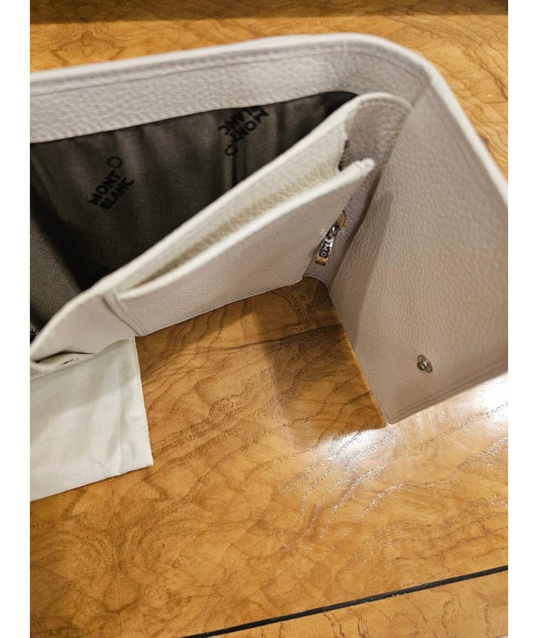 MONTBLANC Бежевый кожаный кошелек, фото 4