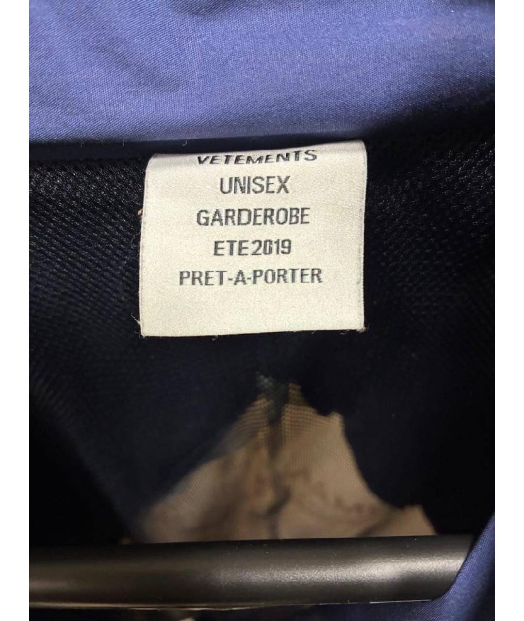 VETEMENTS Синяя полиэстеровая куртка, фото 4