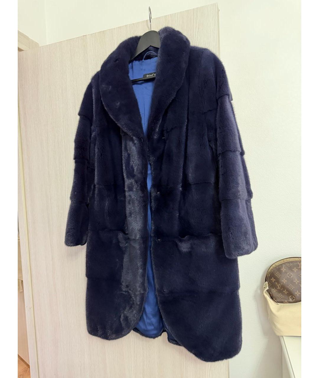 RINDI Синяя меховая шуба, фото 4