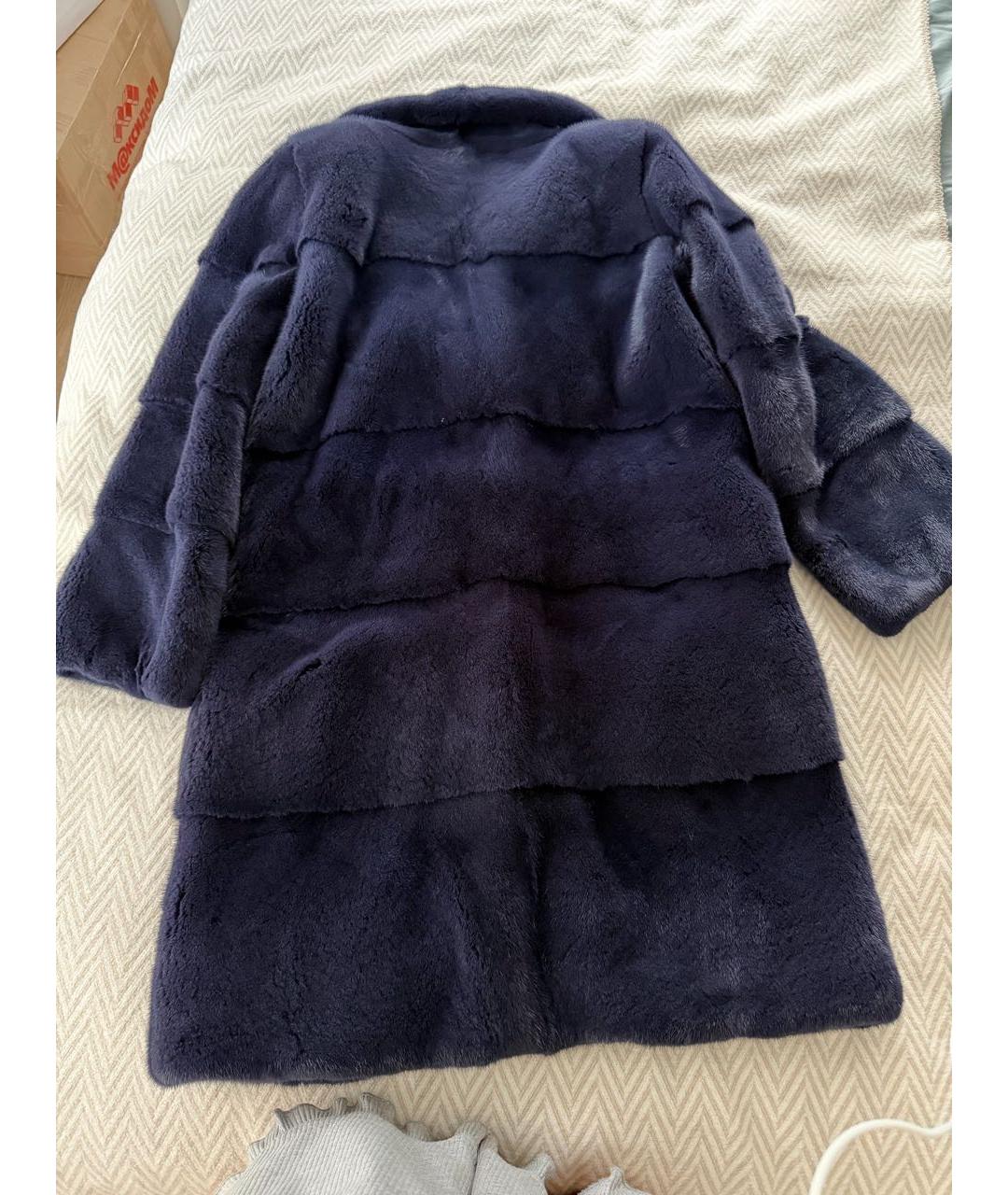 RINDI Синяя меховая шуба, фото 3