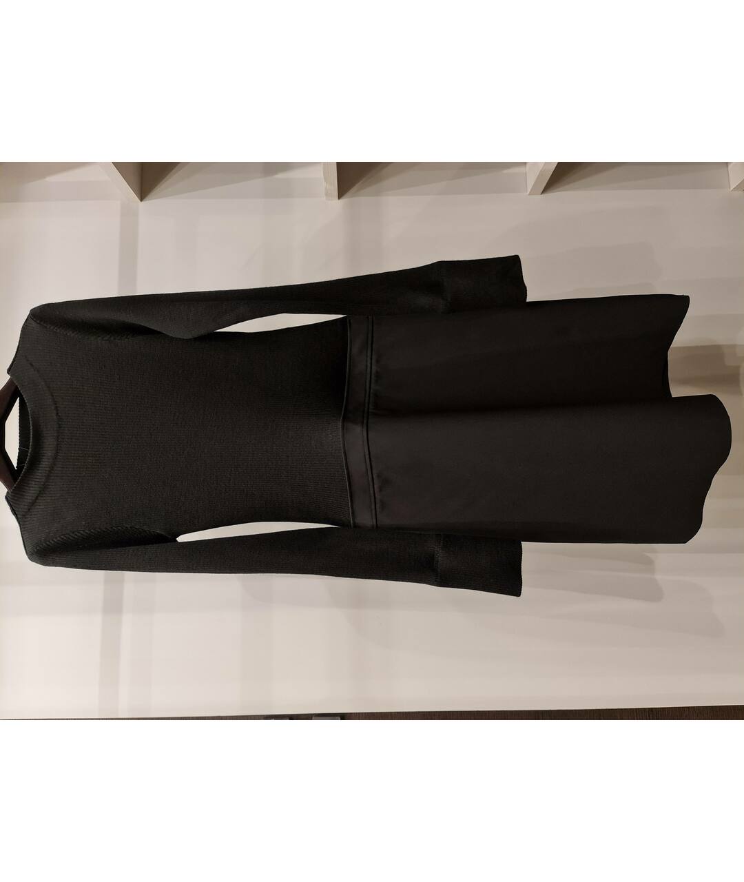 THEORY Черное шерстяное повседневное платье, фото 5