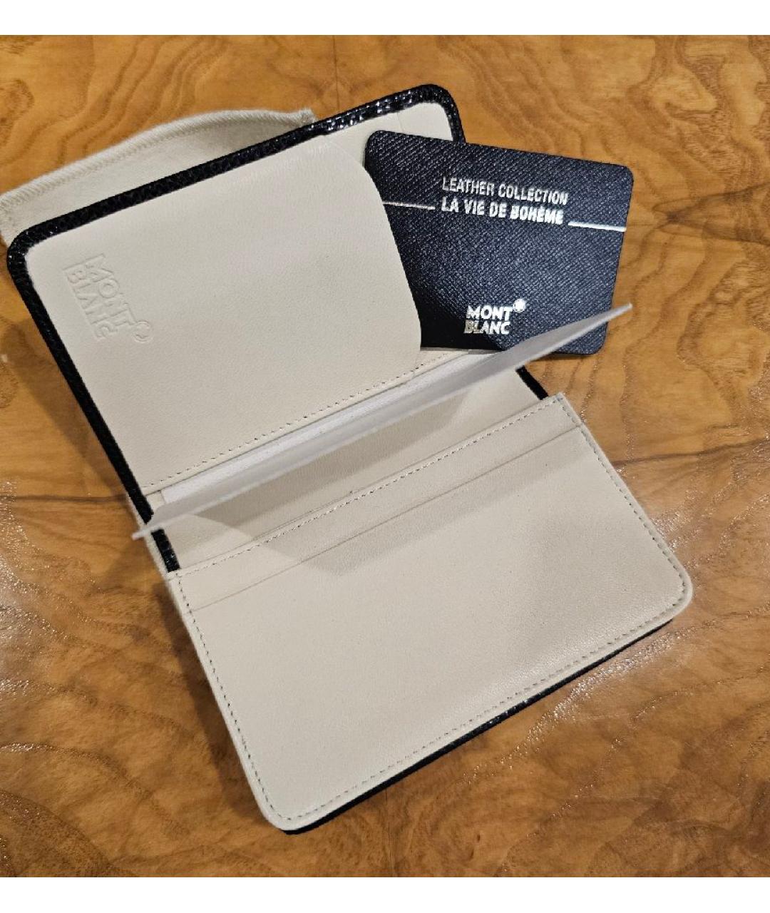 MONTBLANC Черный кожаный кардхолдер, фото 3