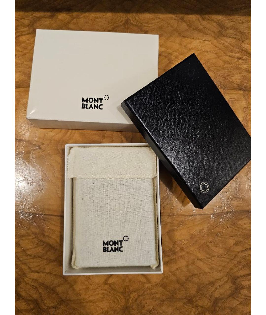 MONTBLANC Черный кожаный кардхолдер, фото 2