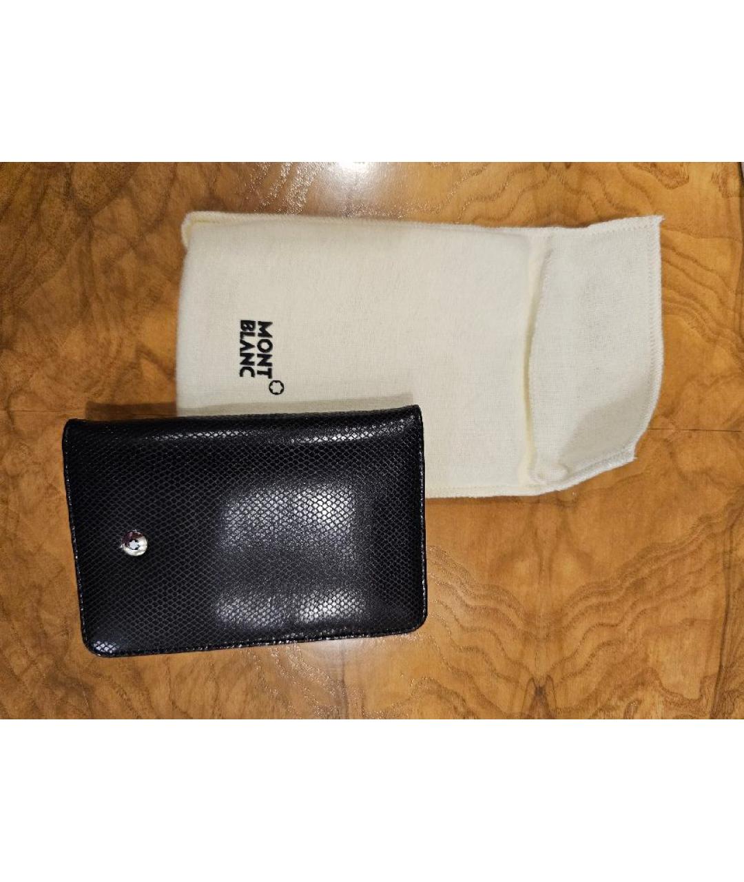 MONTBLANC Черный кожаный кардхолдер, фото 5