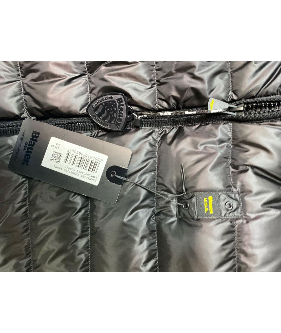 BLAUER Черный полиамидовый жилет, фото 4