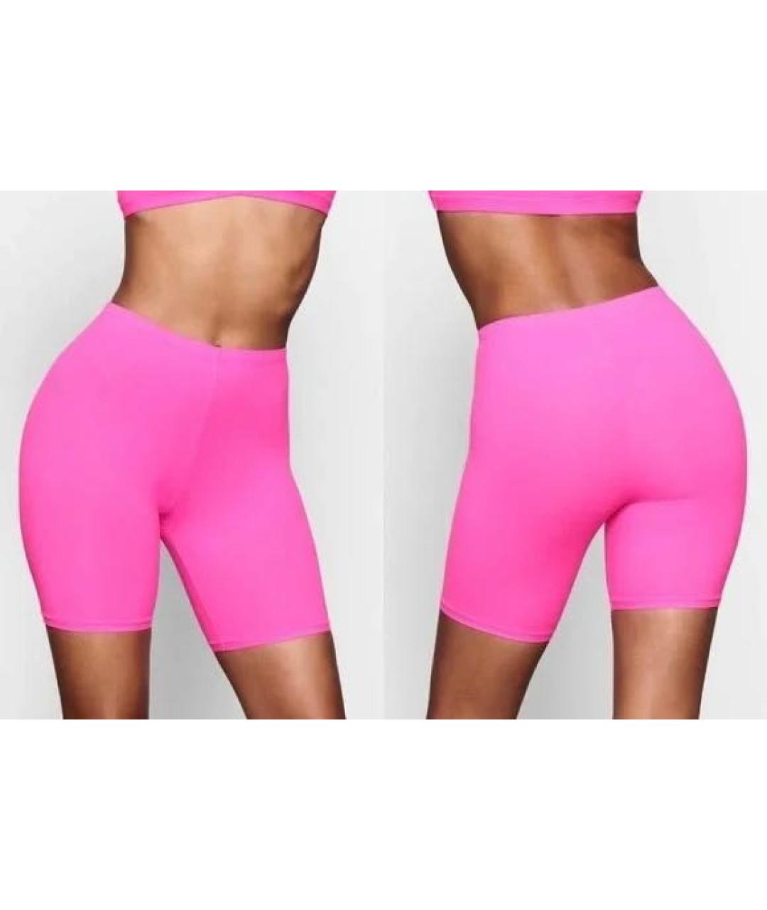 SKIMS Фуксия полиамидовые спортивные брюки и шорты, фото 7