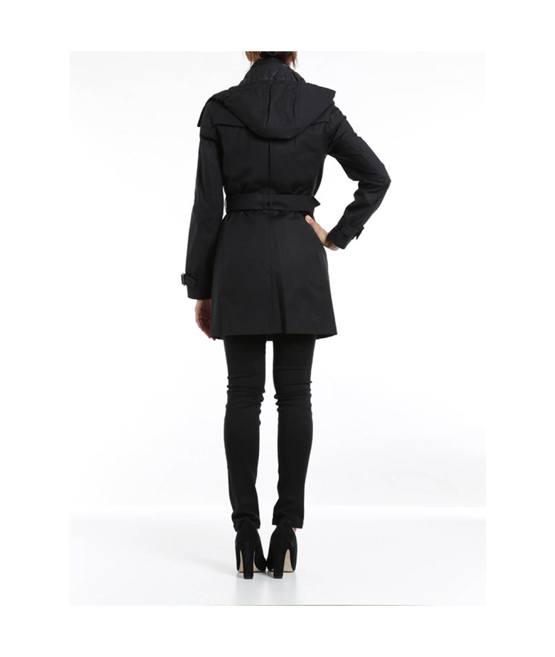 BURBERRY Черный хлопковый тренч/плащ, фото 3