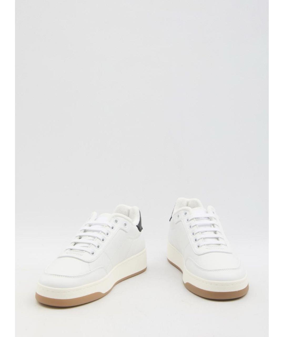 SAINT LAURENT Белые кожаные кроссовки, фото 4