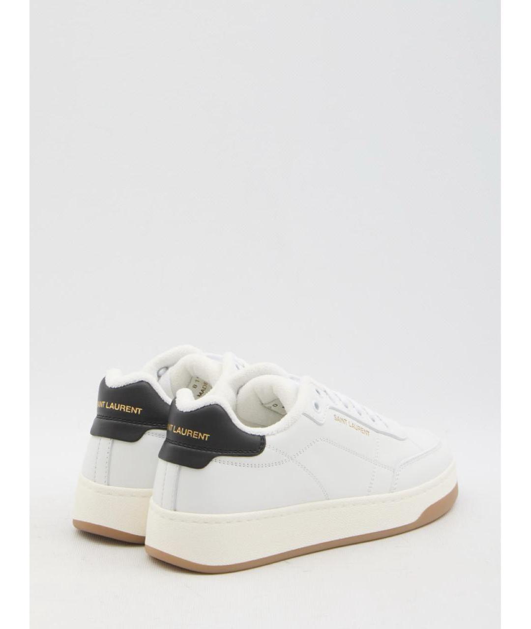 SAINT LAURENT Белые кожаные кроссовки, фото 3