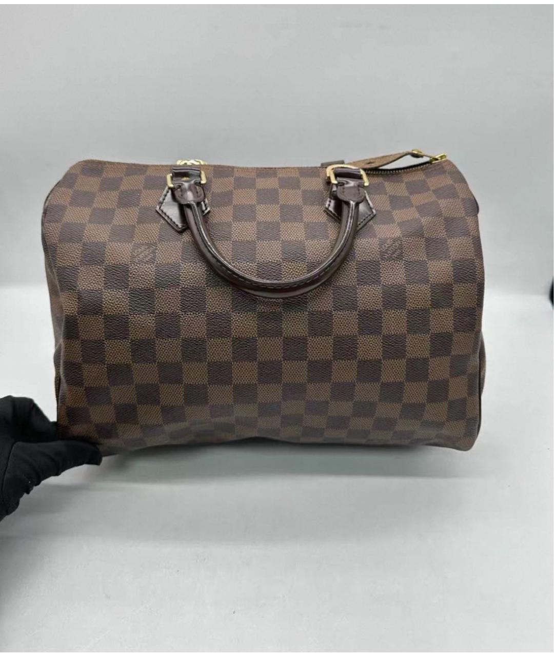 LOUIS VUITTON Коричневая сумка с короткими ручками, фото 3