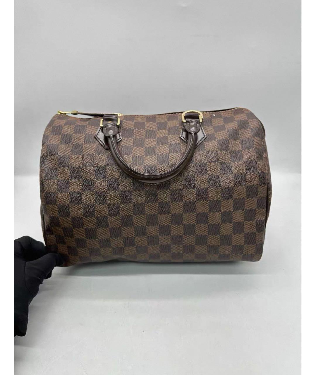 LOUIS VUITTON Коричневая сумка с короткими ручками, фото 5