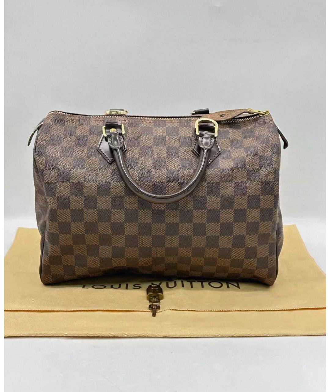 LOUIS VUITTON Коричневая сумка с короткими ручками, фото 2