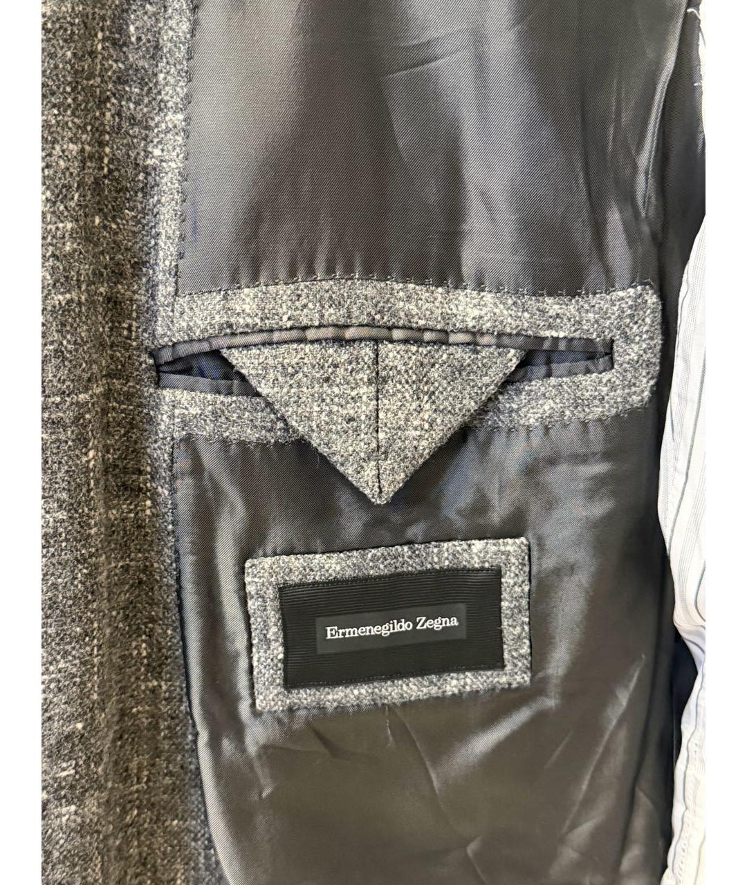 ERMENEGILDO ZEGNA XXX Серый шерстяной пиджак, фото 4