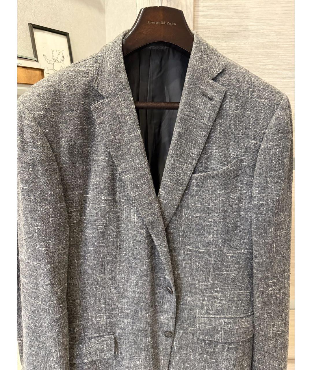 ERMENEGILDO ZEGNA XXX Серый шерстяной пиджак, фото 5
