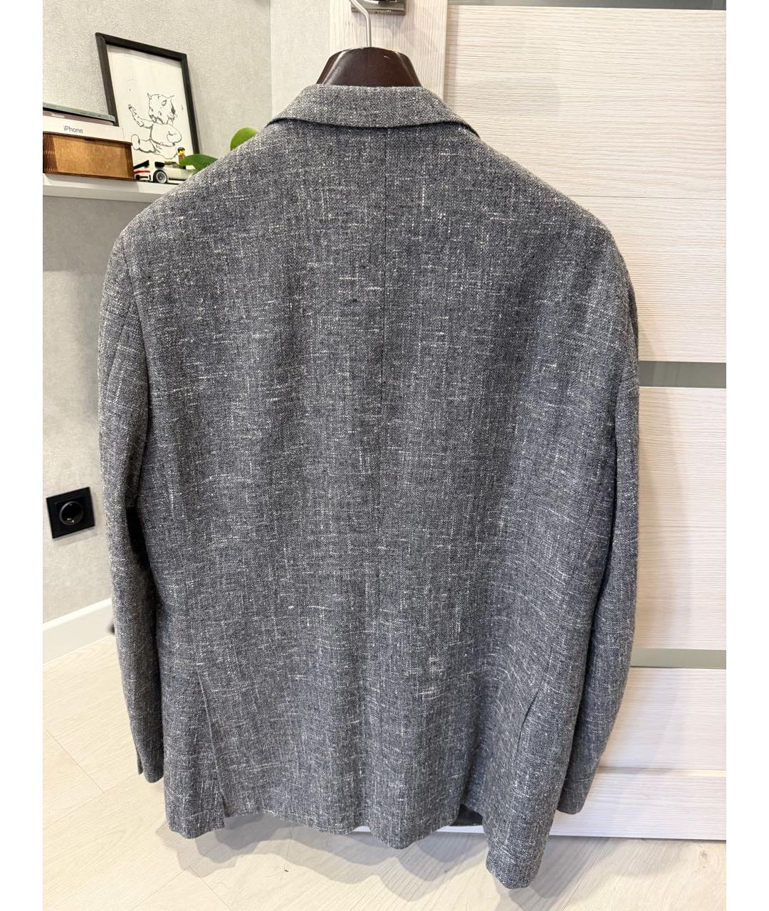 ERMENEGILDO ZEGNA XXX Серый шерстяной пиджак, фото 2