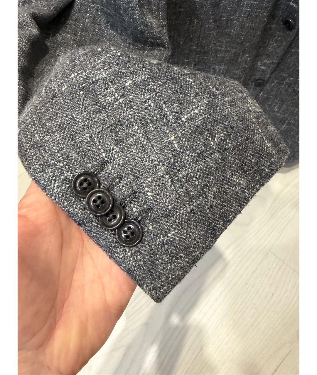 ERMENEGILDO ZEGNA XXX Серый шерстяной пиджак, фото 6