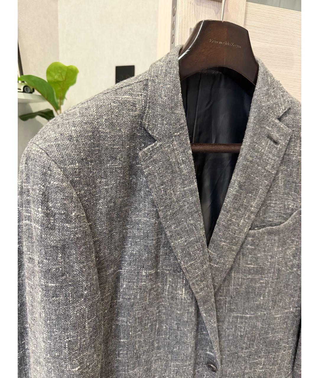 ERMENEGILDO ZEGNA XXX Серый шерстяной пиджак, фото 8